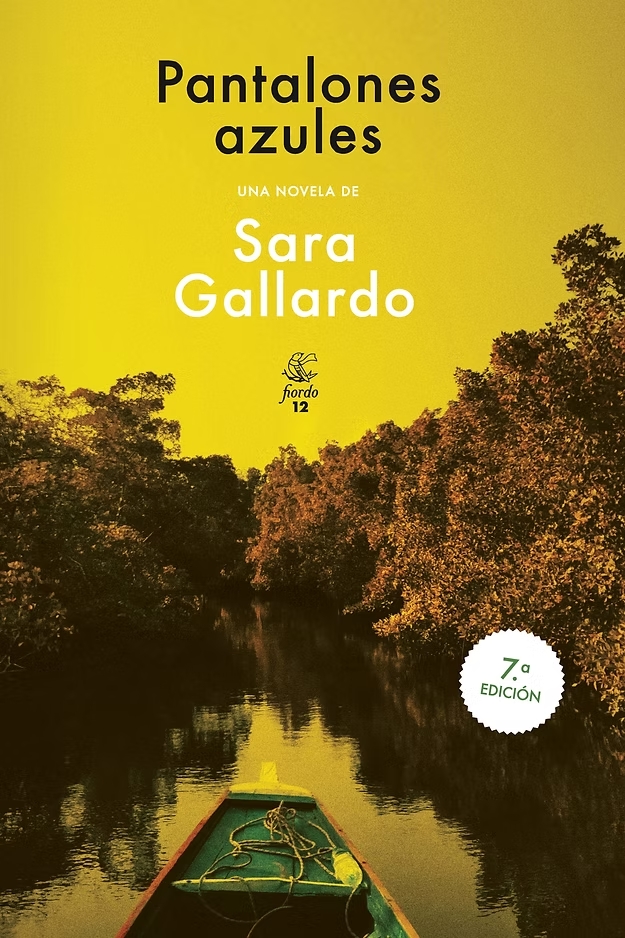 Sara Gallardo pantalones azules